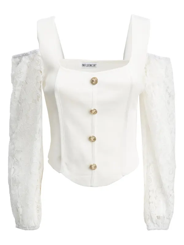 Influencer Influencer Bluza  bela