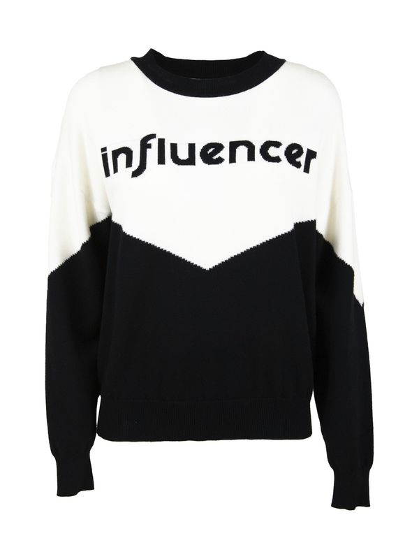 Influencer Influencer Pulover  črna / bela