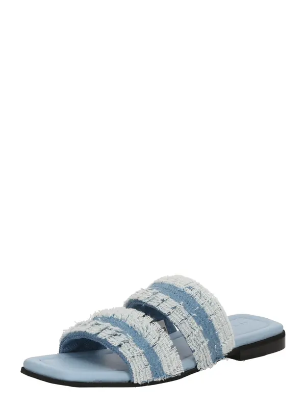 INUIKII INUIKII Nizki natikači 'FRINGES'  moder denim / pastelno modra