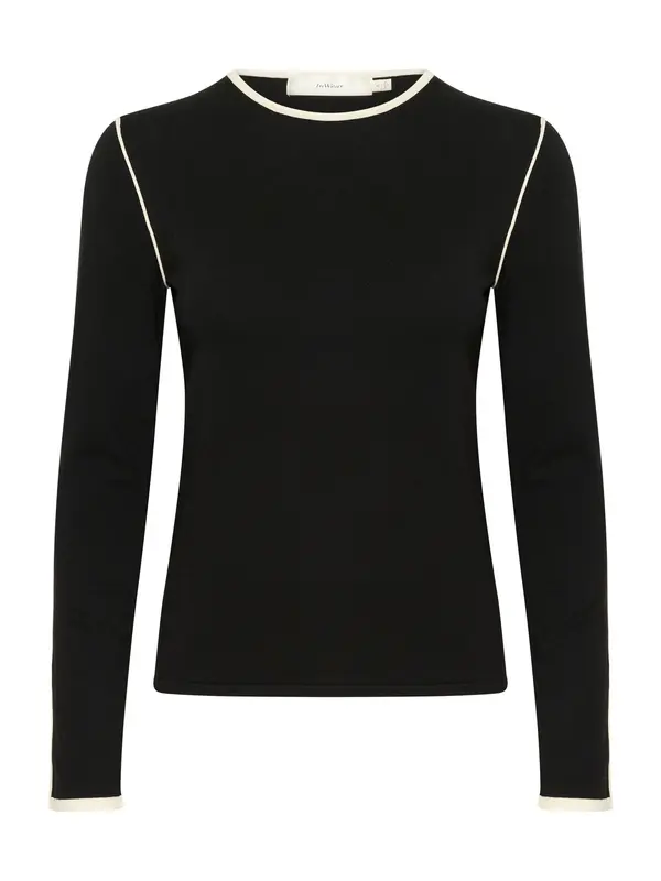 InWear InWear Pulover 'Sacco'  črna / bela