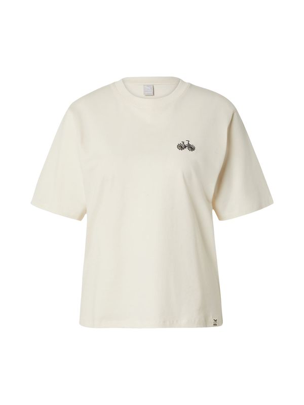 Iriedaily Iriedaily Majica 'Daisycycle'  črna / bela