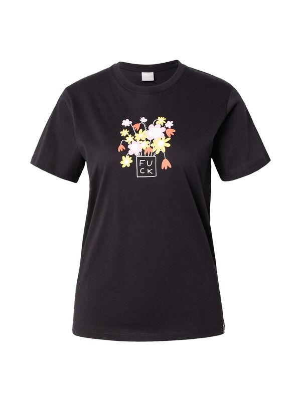 Iriedaily Iriedaily Majica 'Flowerie'  zlato-rumena / roza / črna / bela