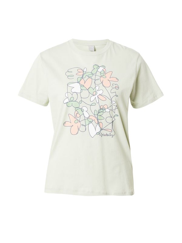 Iriedaily Iriedaily Majica 'Line Blossom'  marine / svetlo zelena / oranžna / bela