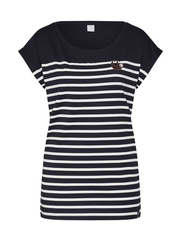 Iriedaily Iriedaily Majica  mokka / črna / bela