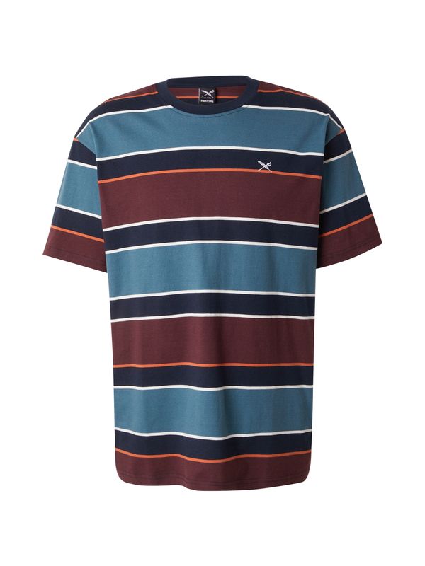 Iriedaily Iriedaily Majica 'Paulo'  temno modra / oranžna / burgund / bela