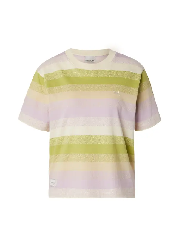 Iriedaily Iriedaily Majica 'Pixi Stripe'  bež / kremna / kivi / majnica