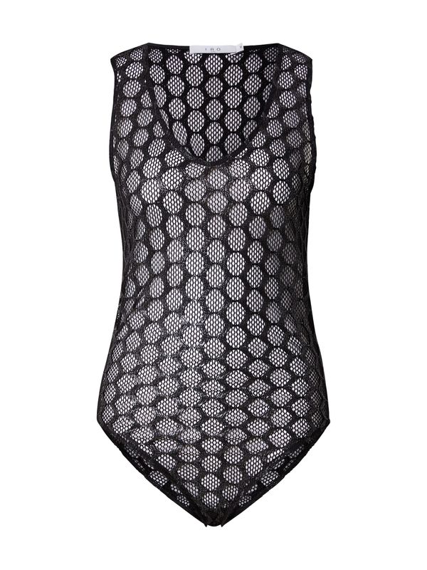 IRO IRO Bodi majica  srebrno-siva / črna