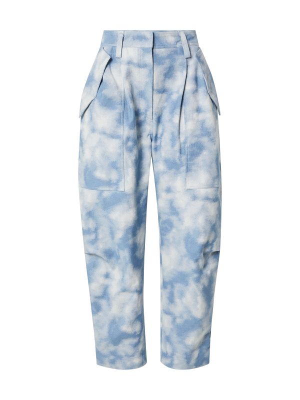 IRO IRO Hlače z naborki  modra / bela