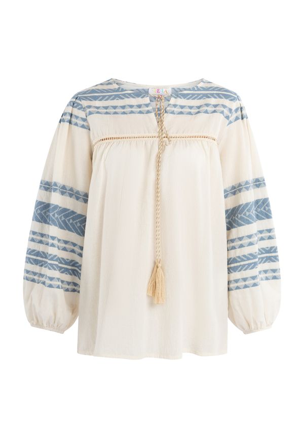 IZIA IZIA Bluza  golobje modra / zlata / naravno bela