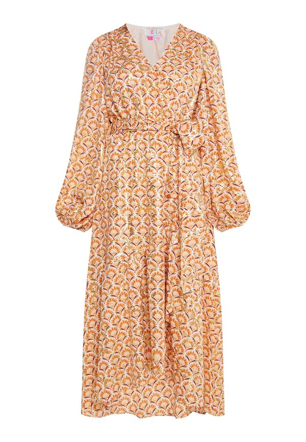 IZIA IZIA Obleka  bež / zlata / oranžna