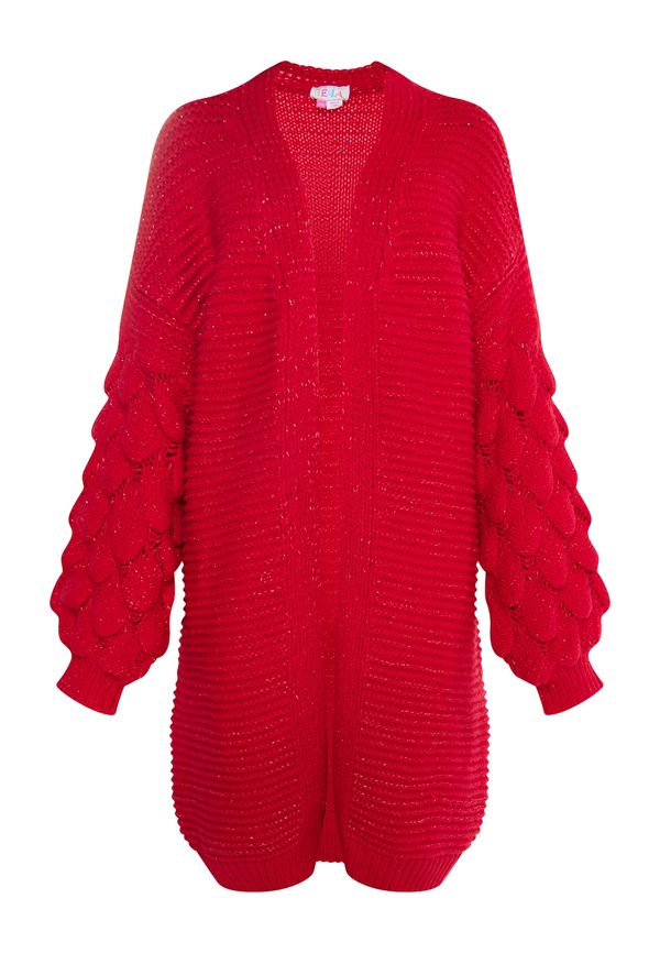 IZIA IZIA Pletena jopa 'Gaya'  rdeča