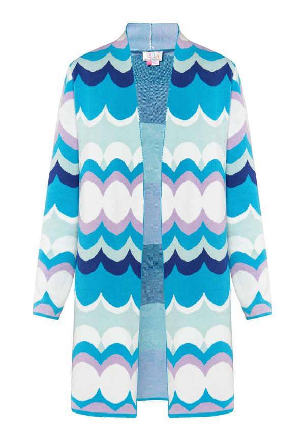IZIA IZIA Pletena jopa  modra / svetlo modra / lila / bela