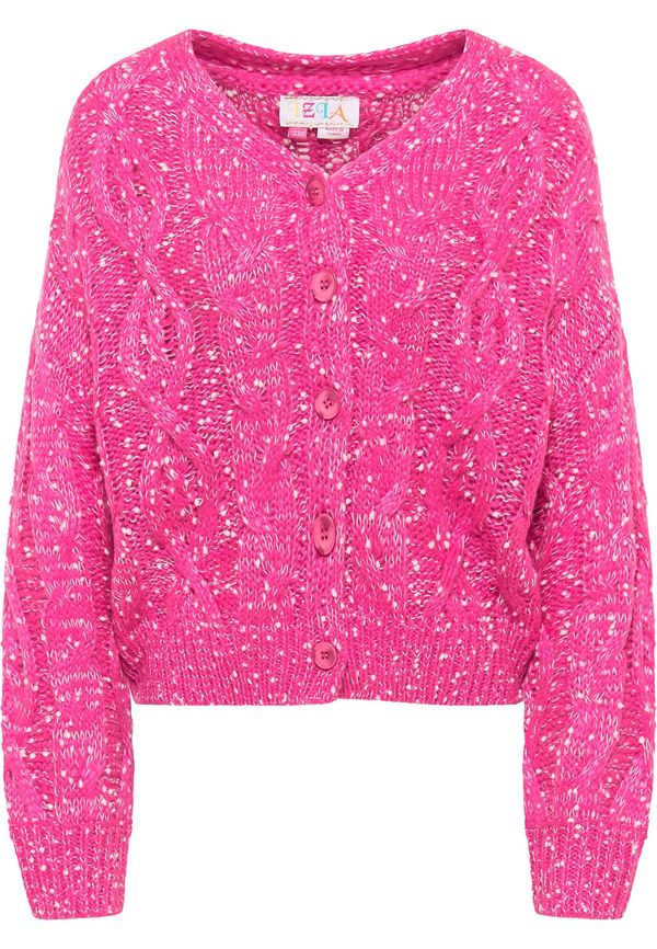 IZIA IZIA Pletena jopa  neonsko roza / bela