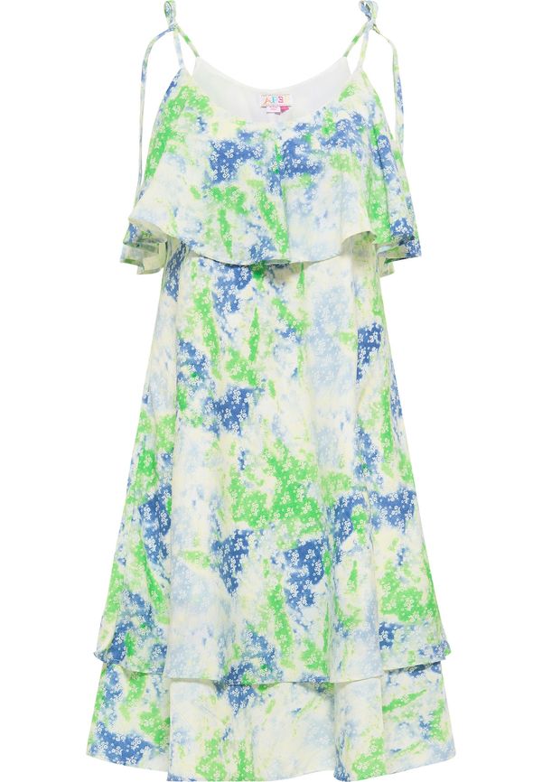 IZIA IZIA Poletna obleka  modra / svetlo rumena / zelena / bela