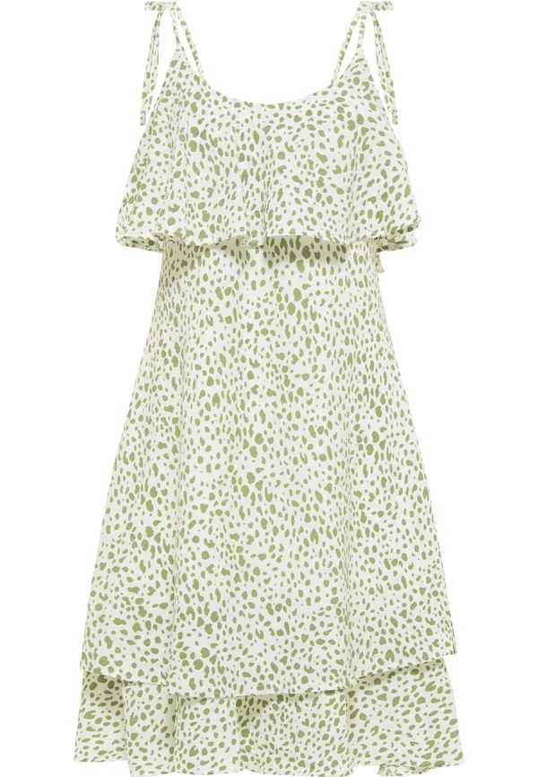 IZIA IZIA Poletna obleka  svetlo zelena / volneno bela
