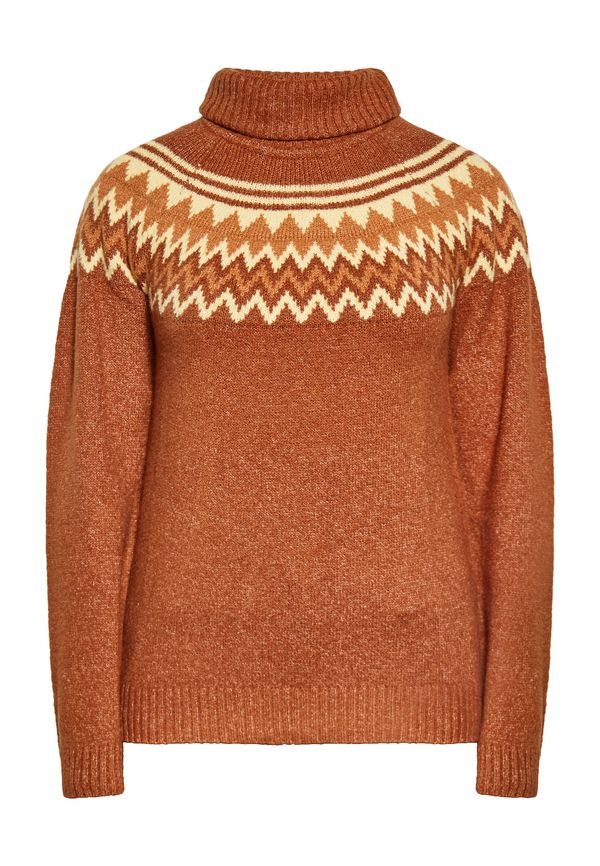 IZIA IZIA Pulover  bež / rjava / oranžna