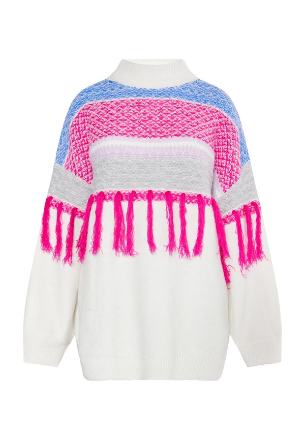 IZIA IZIA Pulover 'Eyota'  modra / siva / roza / volneno bela