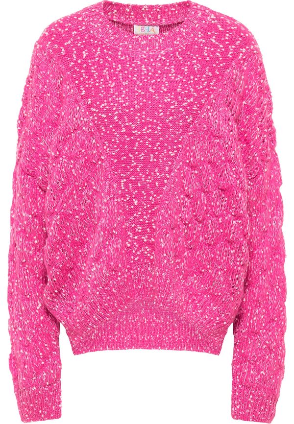 IZIA IZIA Širok pulover  roza / bela