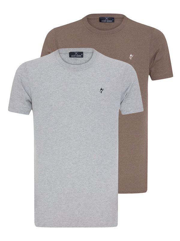 Jacey Quinn Jacey Quinn Majica  rjava / pegasto siva