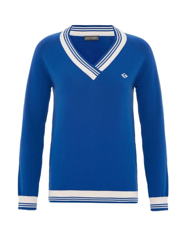 Jacey Quinn Jacey Quinn Majica 'Sergio'  kraljevo modra / bela