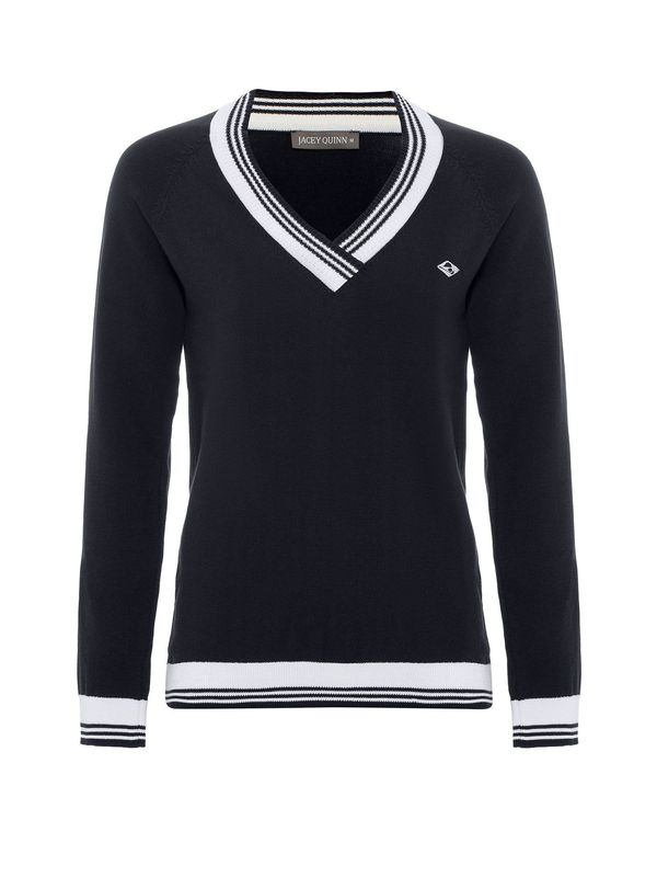 Jacey Quinn Jacey Quinn Majica 'Sergio'  nočno modra / off-bela