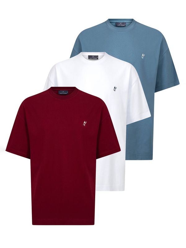 Jacey Quinn Jacey Quinn Majica  svetlo modra / bordo / bela