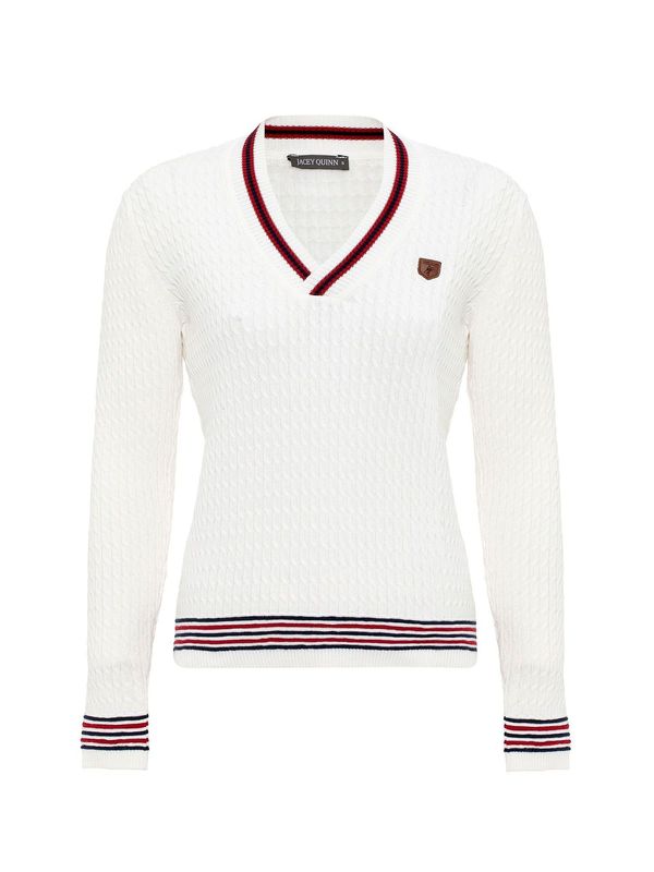 Jacey Quinn Jacey Quinn Pulover 'Amelia'  mornarska / karminsko rdeča / off-bela