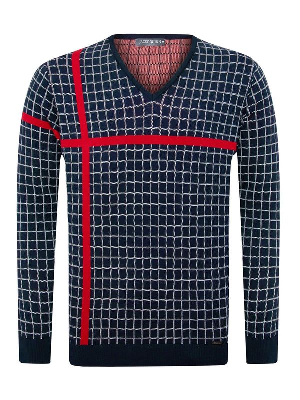 Jacey Quinn Jacey Quinn Pulover 'Cristofer'  nočno modra / rdeča / off-bela