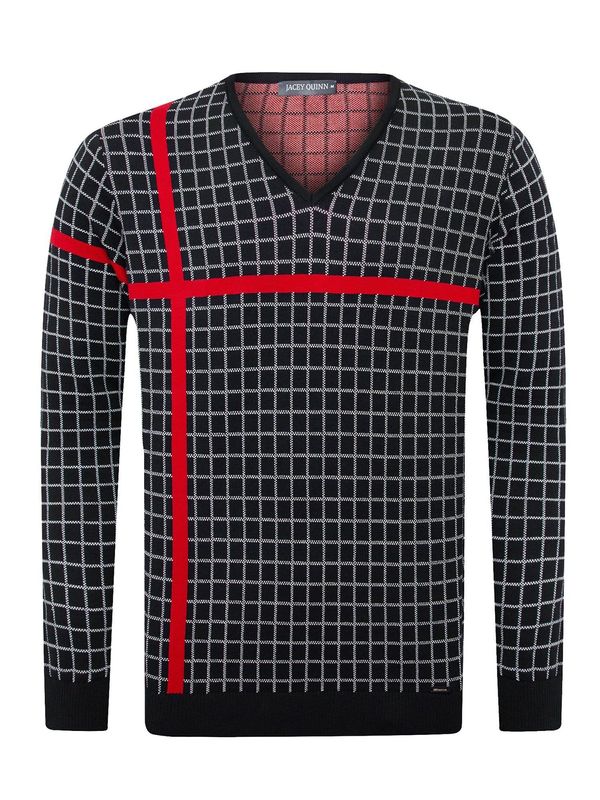 Jacey Quinn Jacey Quinn Pulover 'Cristofer'  rdeča / črna / bela