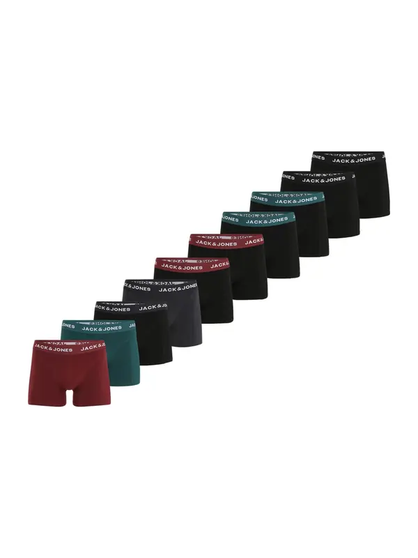JACK & JONES JACK & JONES Boksarice 'JACANTON'  temno siva / jelka / vinsko rdeča / črna