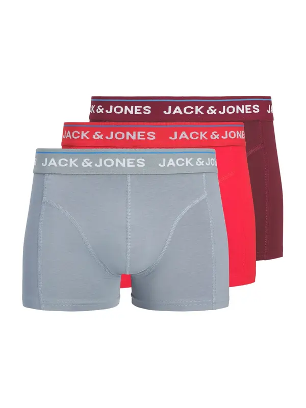 JACK & JONES JACK & JONES Boksarice 'JACBRANCO'  siva / rdeča / vinsko rdeča / bela