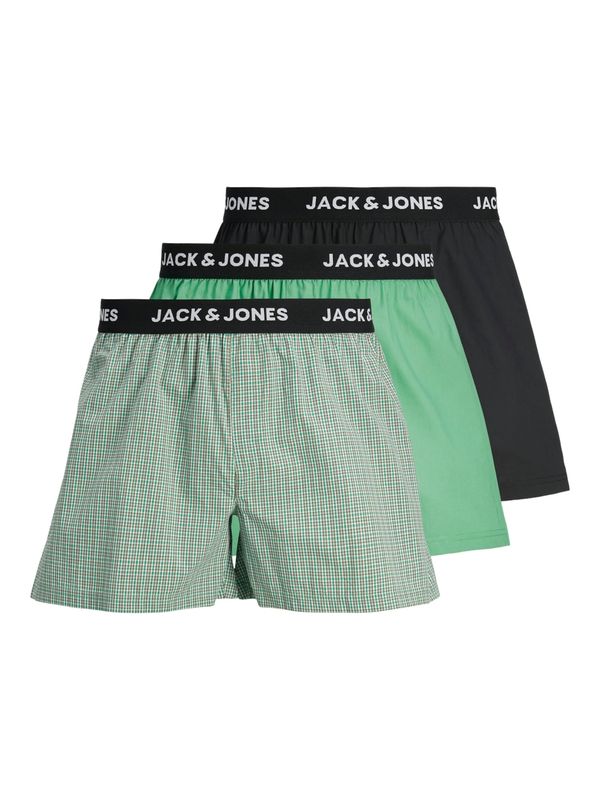 JACK & JONES JACK & JONES Boksarice 'JACBRYCE'  svetlo zelena / črna / bela