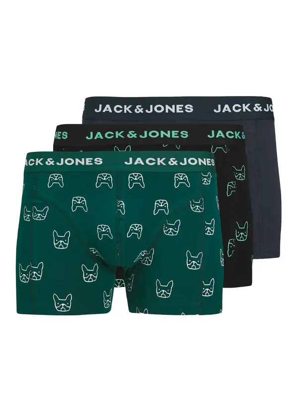 JACK & JONES JACK & JONES Boksarice 'JACDENIM DOG'  mornarska / temno zelena / črna / bela