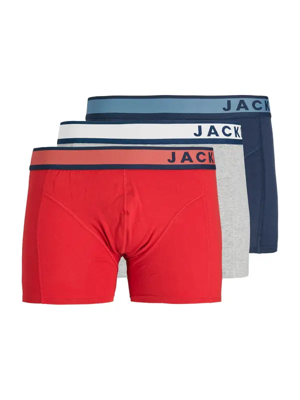 JACK & JONES JACK & JONES Boksarice 'JACDENVER'  marine / svetlo siva / pegasto siva / temno rdeča