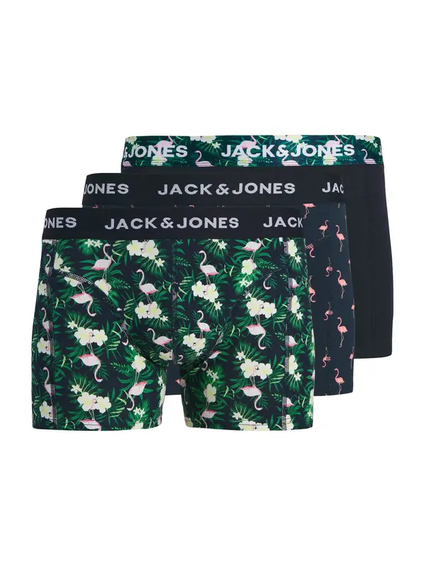 JACK & JONES JACK & JONES Boksarice 'JACFLAMINGO'  zelena / roza / črna / bela