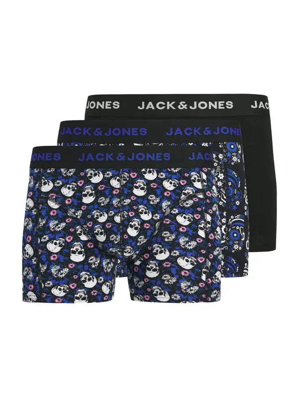 JACK & JONES JACK & JONES Boksarice 'JACFLOWER SKULL'  temno modra / roza / črna / bela
