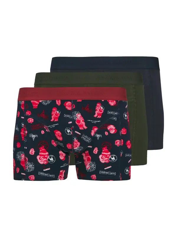 JACK & JONES JACK & JONES Boksarice 'JACHOLIDAY'  nočno modra / oliva / rdeča / bela