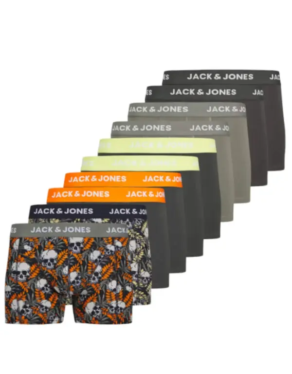 JACK & JONES JACK & JONES Boksarice 'JACHugo Skulls'  siva / temno siva / oranžna / črna