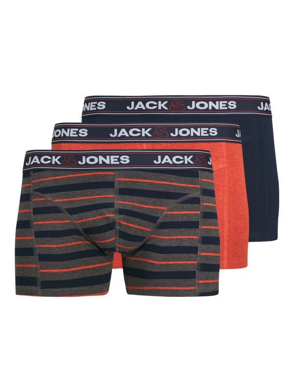 JACK & JONES JACK & JONES Boksarice 'JACJOHN'  mornarska / pegasto siva / večbarvno oranžna / bela