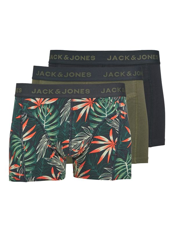 JACK & JONES JACK & JONES Boksarice 'JACLoui'  oliva / petrol / oranžna / črna