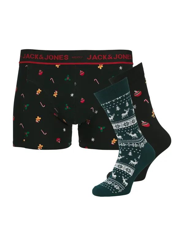 JACK & JONES JACK & JONES Boksarice 'JACMISTLETOE'  jelka / rdeča / črna / bela