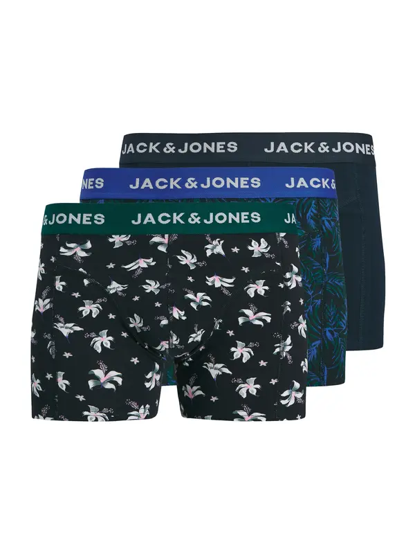 JACK & JONES JACK & JONES Boksarice 'JACTODD FLOWER'  nočno modra / jelka / črna / bela