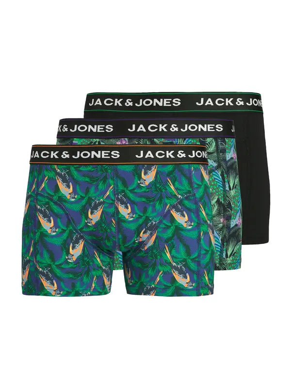 JACK & JONES JACK & JONES Boksarice 'JACTROPICAL BIRD'  temno modra / zelena / črna / bela