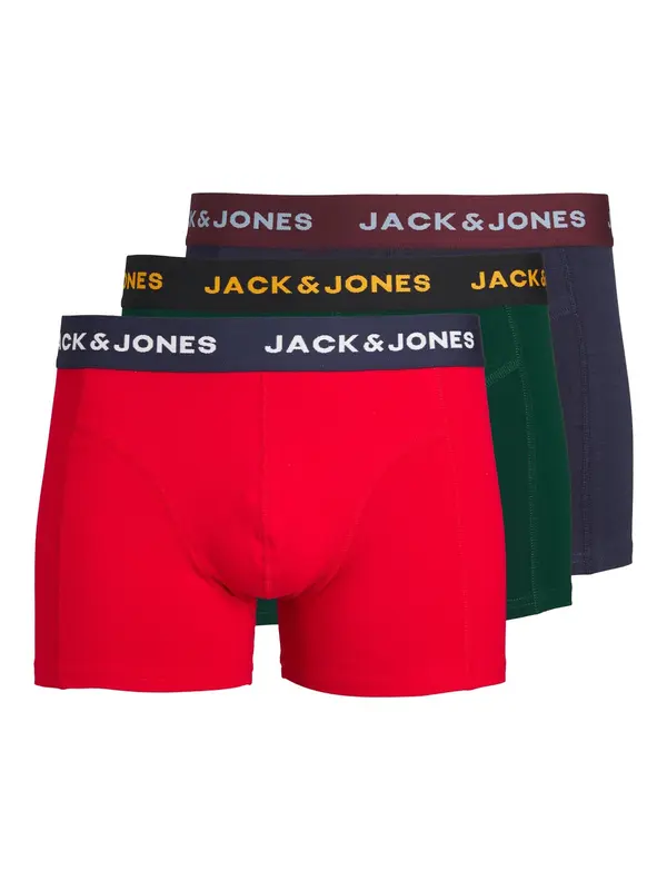 JACK & JONES JACK & JONES Boksarice 'JWHJAMES'  temno modra / temno zelena / živo rdeča / bela