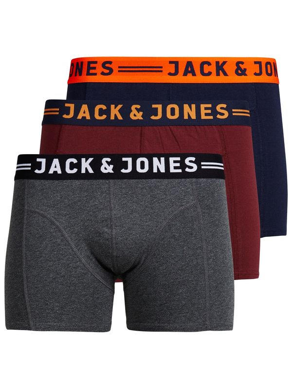 JACK & JONES JACK & JONES Boksarice 'Lichfield'  mornarska / oranžna / vinsko rdeča