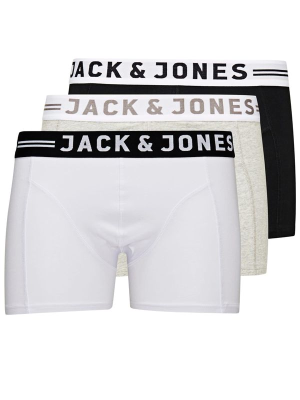 JACK & JONES JACK & JONES Boksarice 'Sense'  sepija / pegasto siva / črna / bela