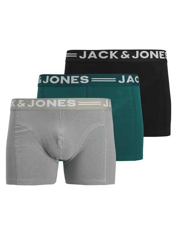 JACK & JONES JACK & JONES Boksarice 'Sense'  siva / temno zelena / črna