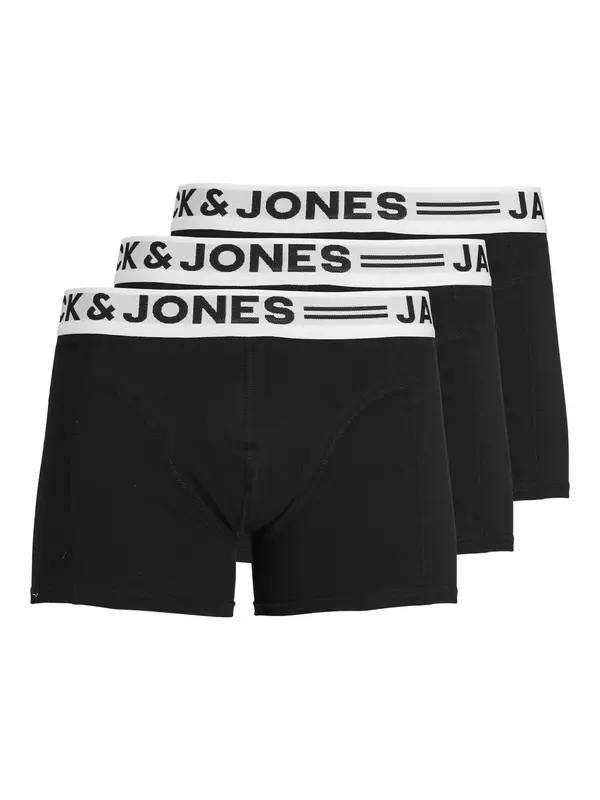 JACK & JONES JACK & JONES Boksarice 'Sense'  svetlo siva / črna / bela