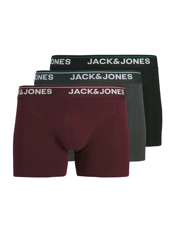 JACK & JONES JACK & JONES Boksarice  siva / vinsko rdeča / črna
