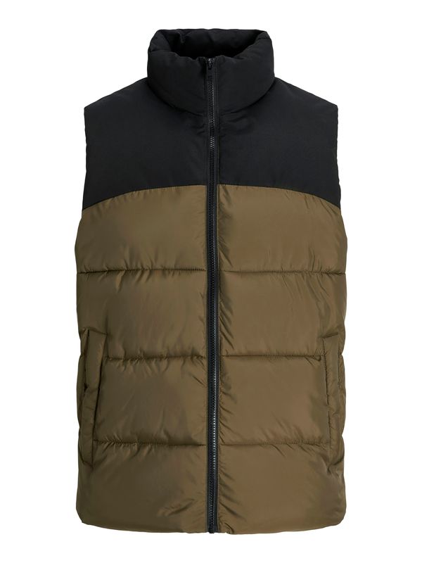 JACK & JONES JACK & JONES Brezrokavnik 'JJMOON'  rjava / črna